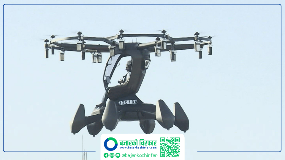 टोकियोमा फ्लाइङ कारको डेब्यु