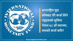 अन्तराष्ट्रिय मुद्रा कोषबाट धेरै कर्जा लिने राष्ट्रहरूको सुचिमा नेपाल ४८ औँ स्थानमा, कसको कर्जा कति?