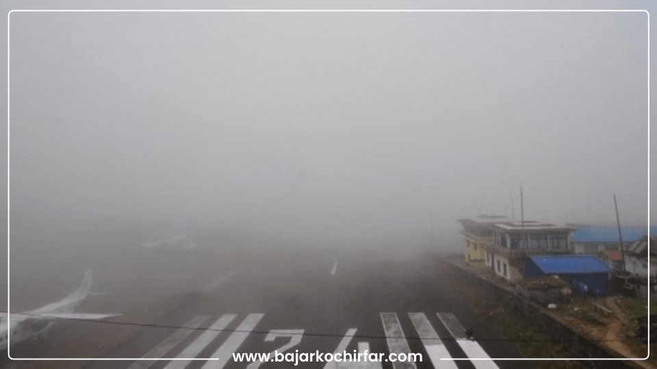 लुक्लामा दश दिनदेखि हवाई उडान ठप्प, पर्यटक मर्कामा