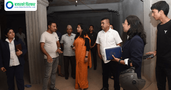 काठमाडौँ महानगरपालिकाले गर्यो हाँडीगाउँमा पुनःनिर्माण भइरहेका सम्पदाको अनुगमन