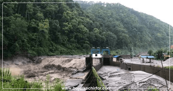 बाढीले इन्द्रावती तेस्रो जलविद्युत् आयोजनामा क्षति
