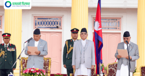 शपथ ग्रहण गर्दा ओलीले लिएनन् ‘ईश्वर’ शब्द