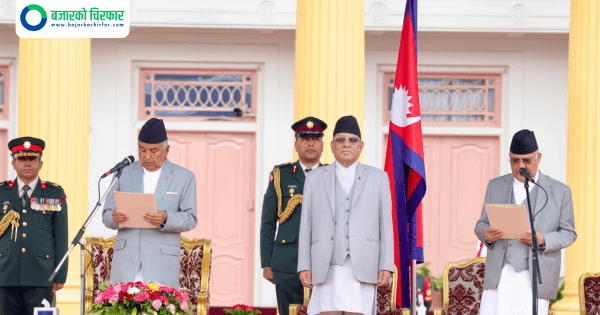 शपथ ग्रहण गर्दा ओलीले लिएनन् ‘ईश्वर’ शब्द
