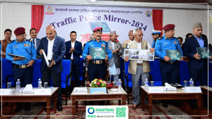 पहिलो पटक प्रकाशन भएको ‘ट्राफिक पुलिस मिरर’ बिमोचन
