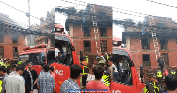 ललितपुरको आगलागी डेढ घन्टा पछि नियन्त्रणमा