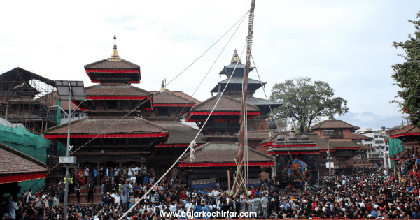 आजदेखि ध्वजासहितको लिङ्गो ठड्याएर इन्द्रजात्रा सुरु हुँदै