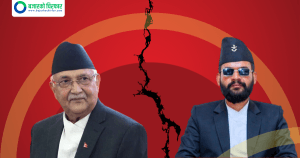 बालेनलाई ओलीले आक्रोशित हुँदै भने, “मनपरी बोल्ने केटोलाई चलाउनुहुँदैन है”