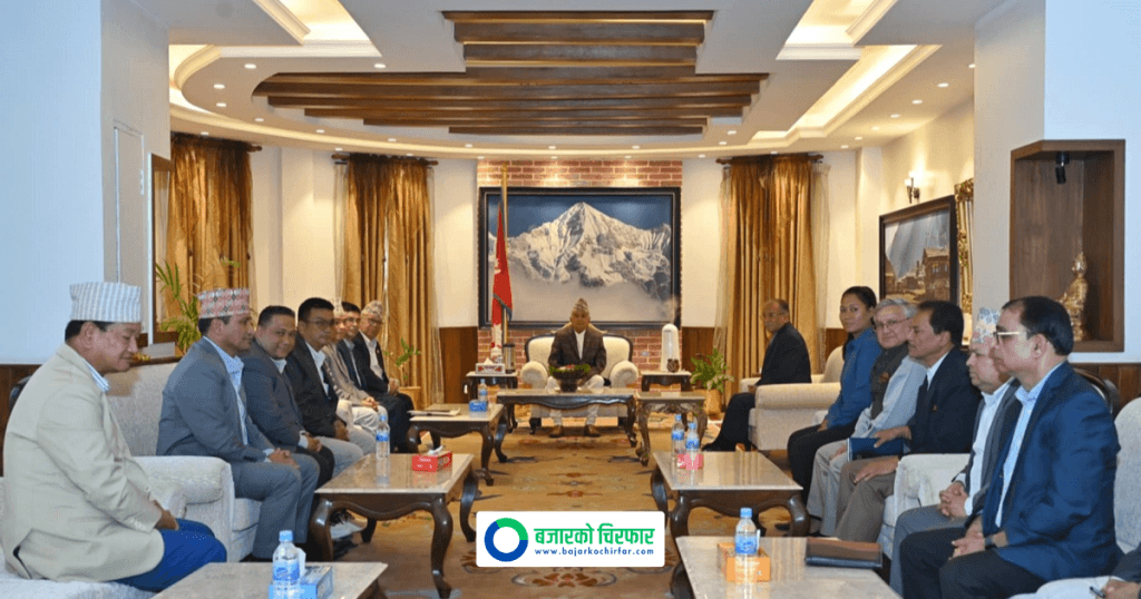 प्रचण्डसहित विपक्षी नेताहरूले राष्ट्रपति पौडेललाई भेटेर सरकारका कामप्रति असन्तुष्टि व्यक्त