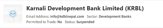 Screenshot 26 12 2024 115855 www.nepalstock.com .np | कर्णाली डेभलपमेन्ट बैंकको सेयर कारोबार रोक्का | BAJARKO CHIRFAR https://bajarkochirfar.com/suspension-of-karnali-development-bank-share-trading Screenshot 26 12 2024 115855 www.nepalstock.com .np https://bajarkochirfar.com/suspension-of-karnali-development-bank-share-trading | %tags