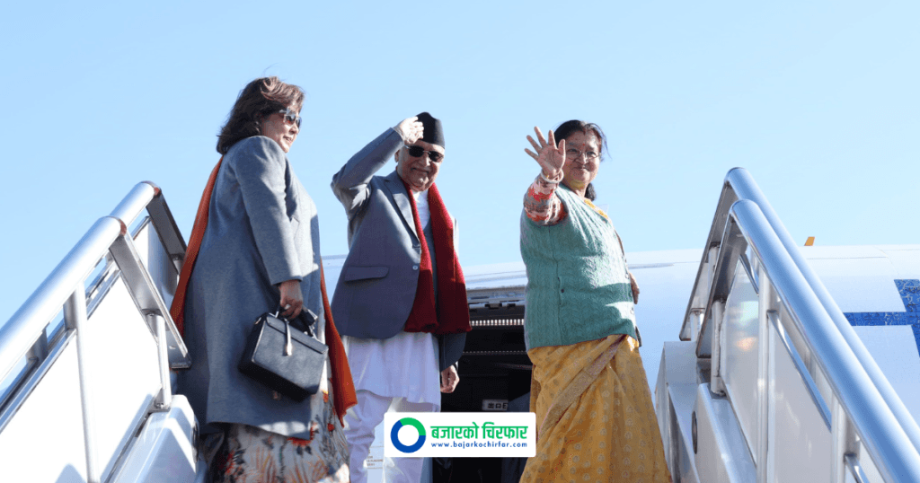 प्रधानमन्त्री ओली चीन भ्रमणबाट काठमाडौं फर्किदा त्रिभुवन विमानस्थल आधा घण्टा बन्द गरियो