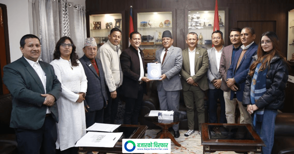 ४३ कम्पनीको आइपीओ रोकिएकाे समस्यासहित तीनवटा समस्या लिएर इप्पान प्रतिनिधि प्रचण्ड निवास पुगे