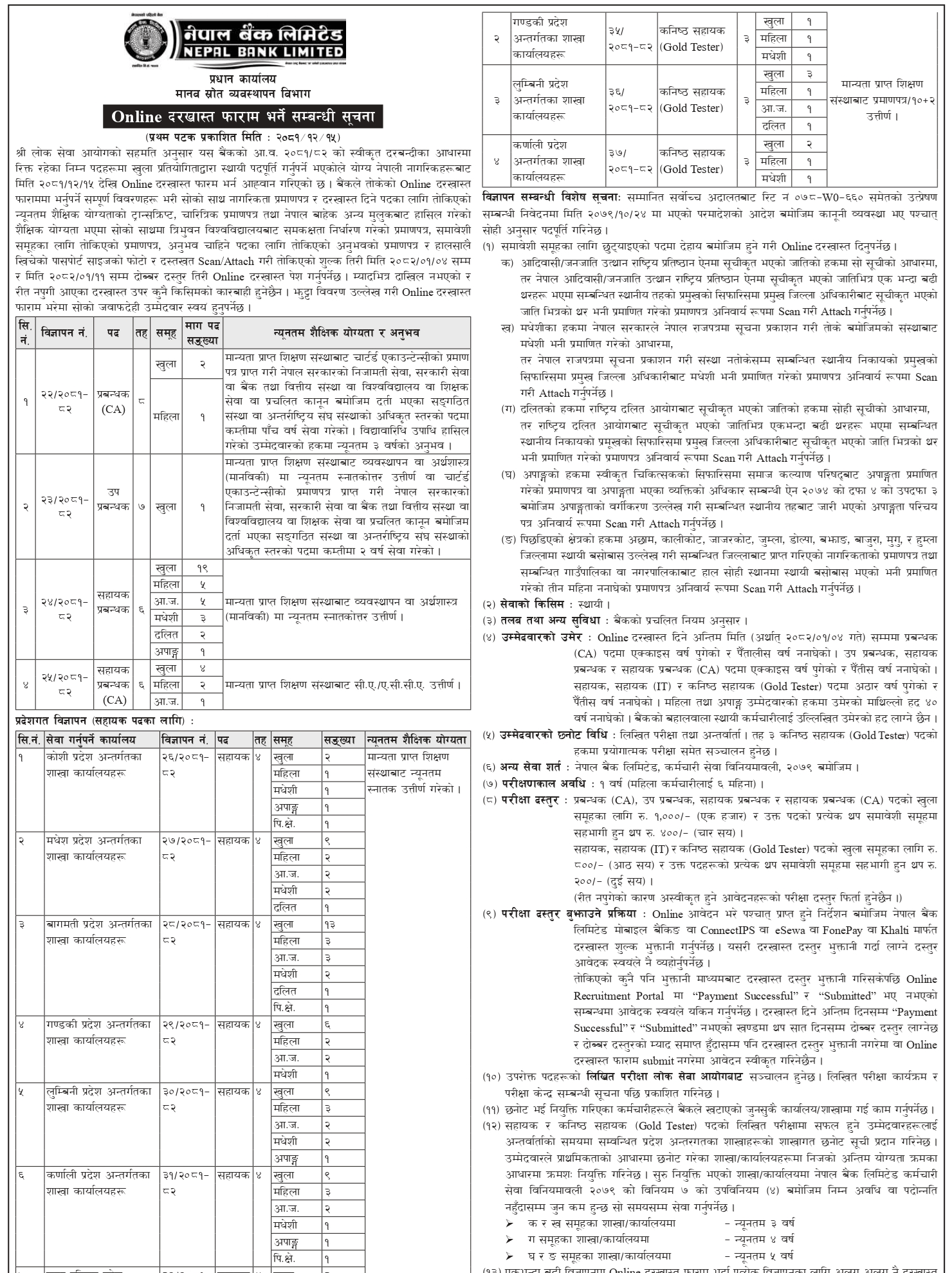 nepal bank vacancy | नेपाल बैंकमा जागिर खाने अवसर, माग्यो १६३ जना कर्मचारी | BAJARKO CHIRFAR https://bajarkochirfar.com/job-opportunity-at-nepal-bank-163-employees-apply nepal bank vacancy https://bajarkochirfar.com/job-opportunity-at-nepal-bank-163-employees-apply | %tags