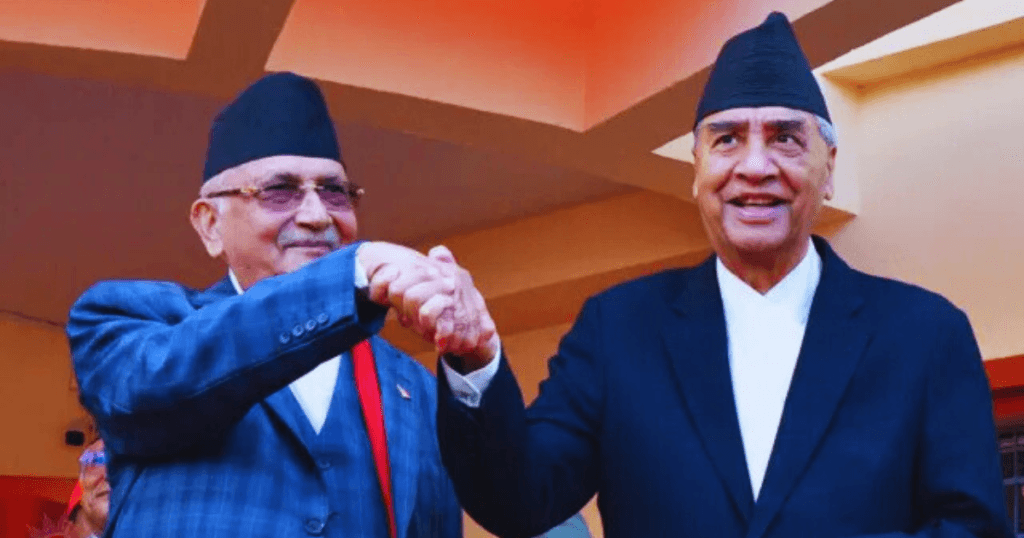 देउवा विदेशबाट आउने बित्तिकै सरकार ढल्छ भनेर भन्नेहरु अहिले केही दिनपछि ढल्छ भन्न थालेका छन्: ओली