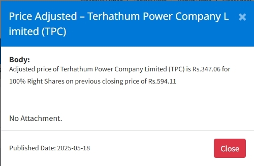 Screenshot 18 5 2025 16415 www.nepalstock.com https://bajarkochirfar.com/price-adjustment-in-tehrathum-powers-rights-shares-at-what-price-will-trading-now-open | %tags