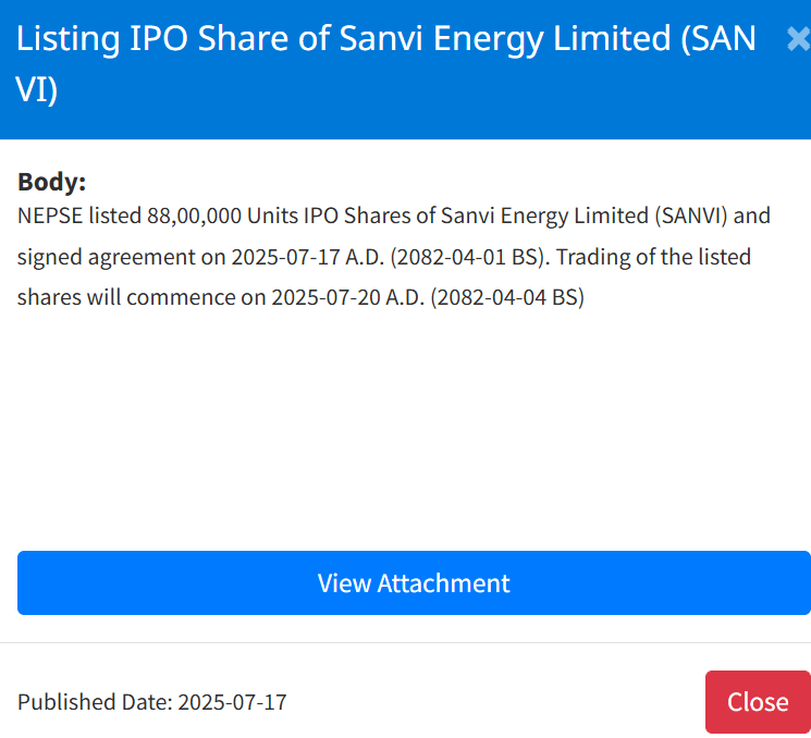 Screenshot 2025 07 17 152941 https://bajarkochirfar.com/sanvi-energys-ipo-listed-nepse-does-not-reveal-opening-range | %tags