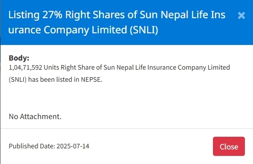Screenshot 14 7 2025 16245 www.nepalstock.com | दुई कम्पनीको सेयर नेप्सेमा सूचीकृत, कहिले देखि कारोबार गर्न मिल्ने ? | BAJARKO CHIRFAR https://bajarkochirfar.com/shares-of-two-companies-listed-on-nepse-when-can-they-be-traded Screenshot 14 7 2025 16245 www.nepalstock.com https://bajarkochirfar.com/shares-of-two-companies-listed-on-nepse-when-can-they-be-traded | %tags