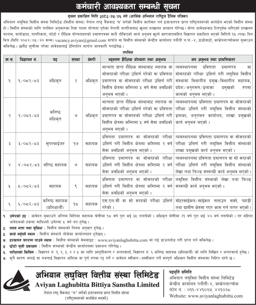 Abhiyan Laghubitta Vancany Notice 4x19 1 1 862x1024 1 https://bajarkochirfar.com/job-openings-have-been-opened-in-abhiyan-microfinance-for-which-positions-can-i-apply | %tags