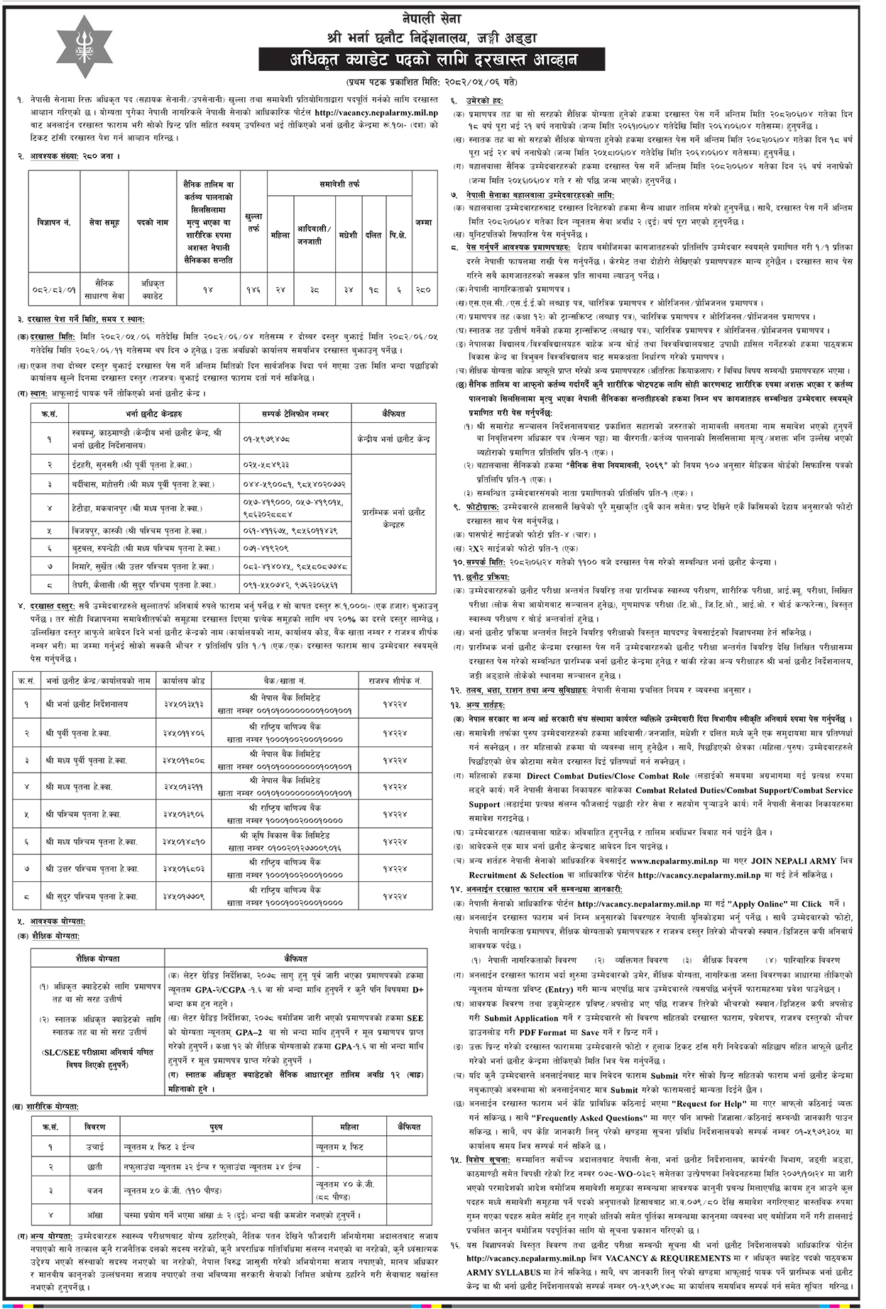 Nepal Army Vacancy Notice 1 https://bajarkochirfar.com/nepal-army-opens-recruitment-for-officer-cadet-posts-when-can-applications-be-submitted | %tags