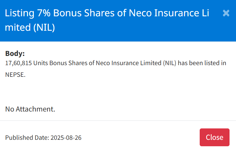 Screenshot 2025 08 27 075504 https://bajarkochirfar.com/more-than-1-76-million-bonus-shares-of-neco-insurance-listed-when-can-they-be-traded | %tags