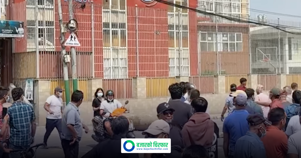 ललितपुरको युलेन्स स्कुलमा तोडफोड र आगजनी