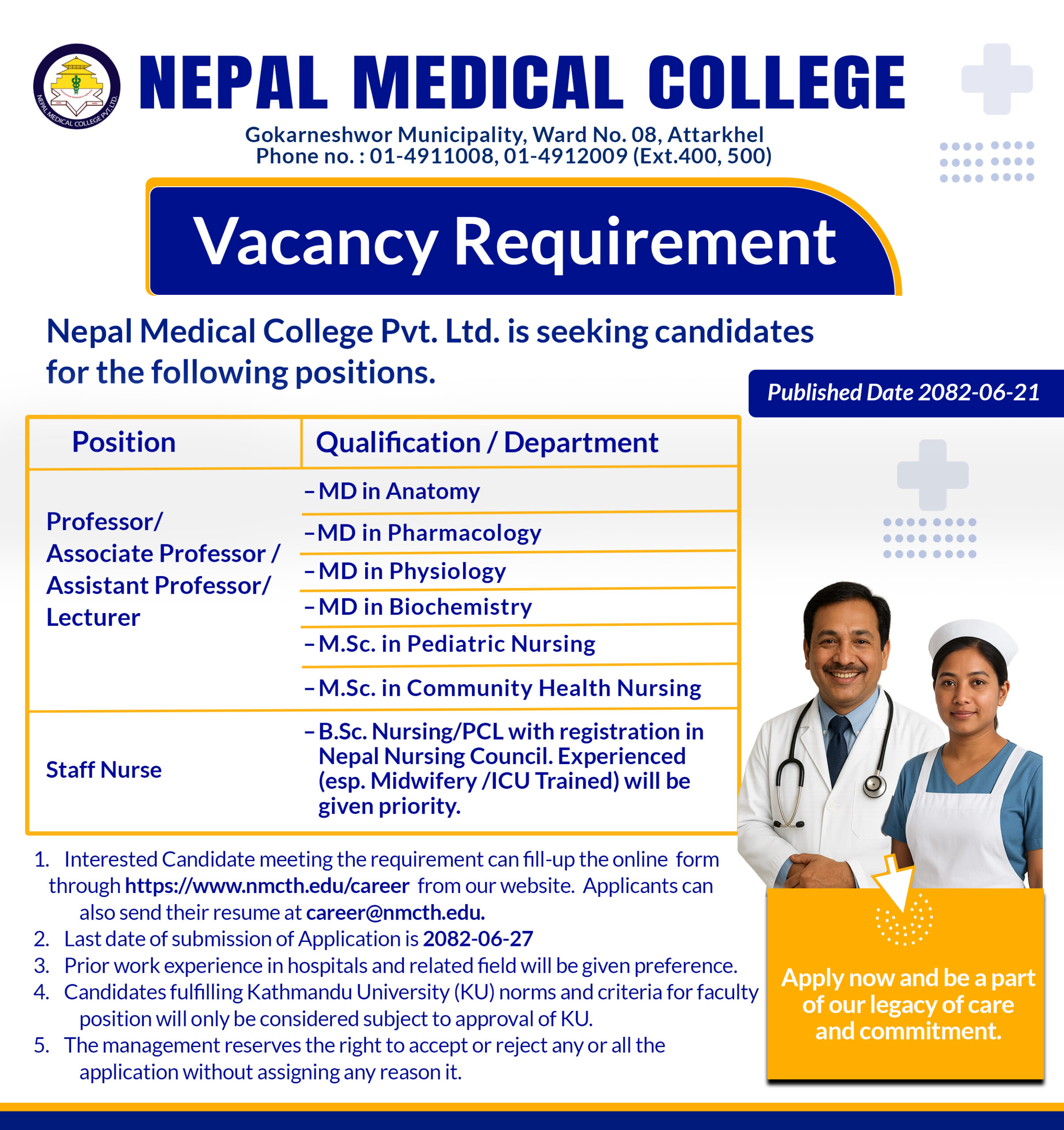 vacancy nmc final scaled 1 https://bajarkochirfar.com/nepal-medical-college-seeks-doctors-and-staff-nurses-for-various-positions | %tags