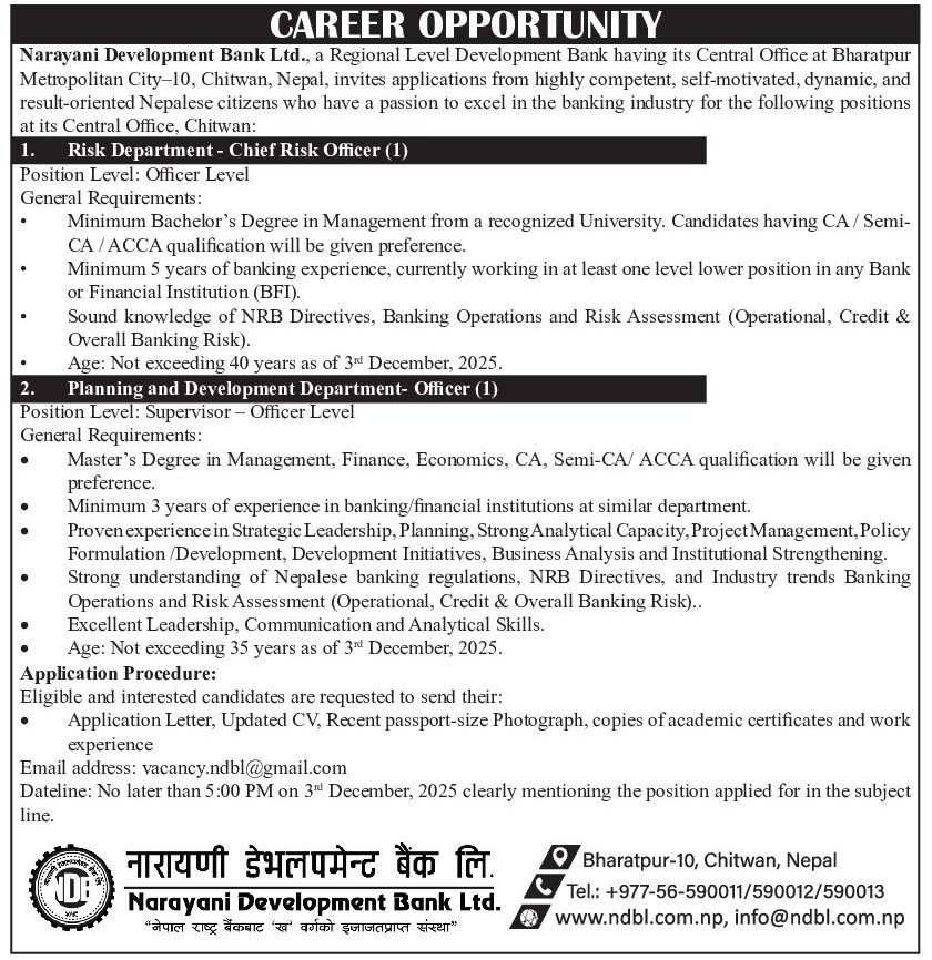 Narayani Vacancy 19th Nov 2025 pdf e1763621167758 https://bajarkochirfar.com/job-openings-have-been-opened-at-narayani-development-bank-for-which-positions-can-you-apply | %tags