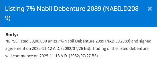 Screenshot 12 11 2025 163924 nepalstock.com .np https://bajarkochirfar.com/nabil-banks-bonds-listed-on-nepse-trading-to-begin-tomorrow | %tags