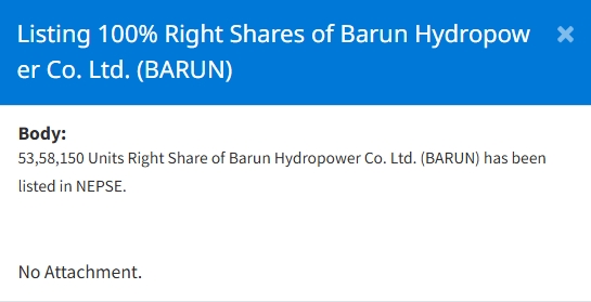 Screenshot 13 11 2025 1668 nepalstock.com .np https://bajarkochirfar.com/rights-shares-of-a-hydropower-company-listed-on-nepse-when-can-they-be-traded-5 | %tags