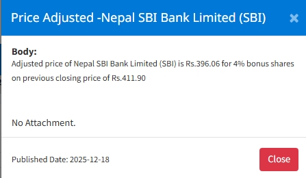 Screenshot 18 12 2025 1671 www.nepalstock.com https://bajarkochirfar.com/price-adjustment-in-nepal-sbi-banks-bonus-shares-at-what-price-will-trading-now-open | %tags