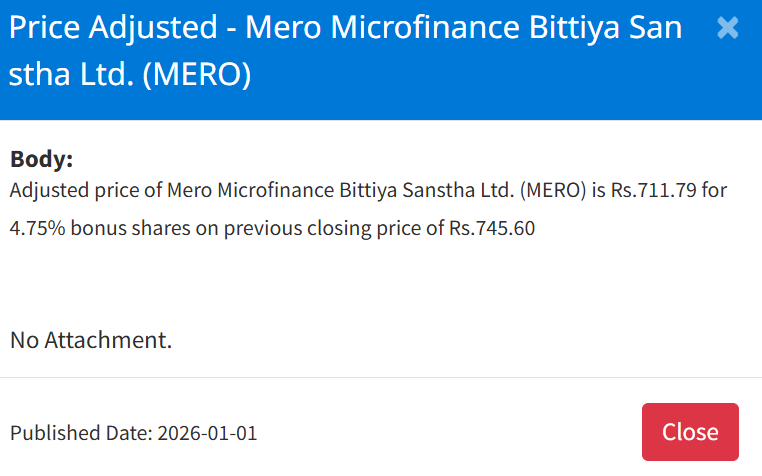 Screenshot 2026 01 01 160959 | नेप्सेमा ९ कम्पनीको बोनस सेयरमा मूल्य समायोजन, अब कतिमा खुल्छ कारोबार ? | BAJARKO CHIRFAR https://bajarkochirfar.com/price-adjustment-in-bonus-shares-of-9-companies-on-nepse-at-what-price-will-trading-now-open Screenshot 2026 01 01 160959 https://bajarkochirfar.com/price-adjustment-in-bonus-shares-of-9-companies-on-nepse-at-what-price-will-trading-now-open | %tags