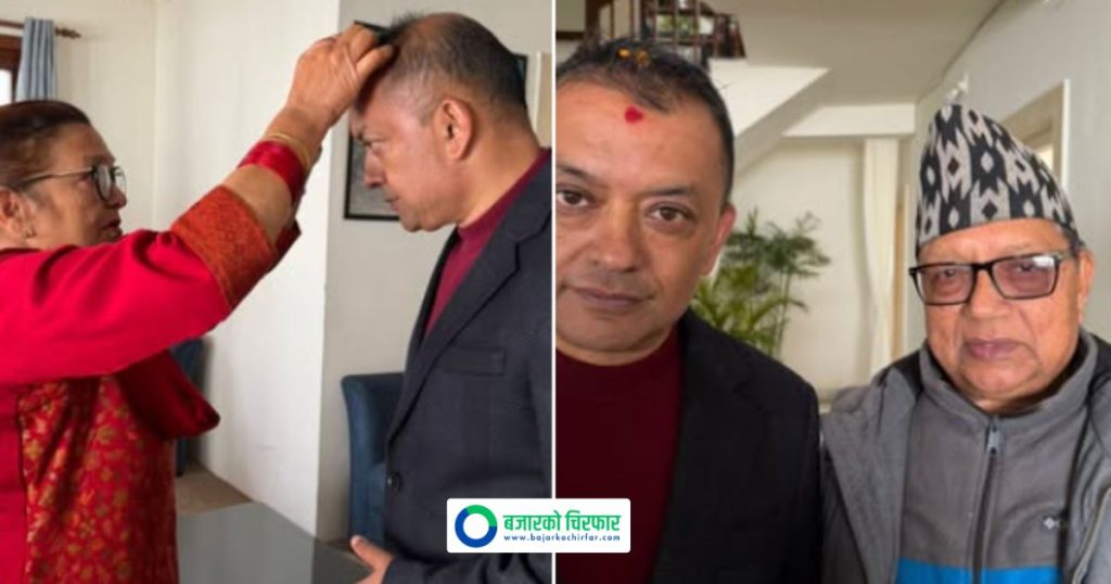 आमाबुबाको आशीर्वाद लिएर गगन थापा हिँडे महाधिवेशनमा