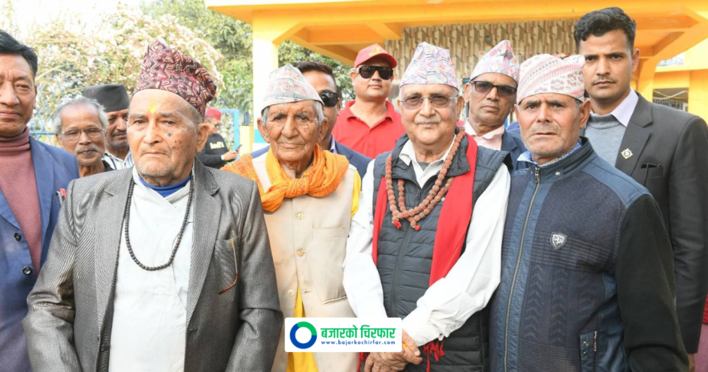 झापा पुगेर ओलीले भने, ‘मैले सुरक्षा भत्ता ४ हजार पुर्‍याएँ अब अर्थतन्त्र सुध्रेपछि थप बढ्छ”