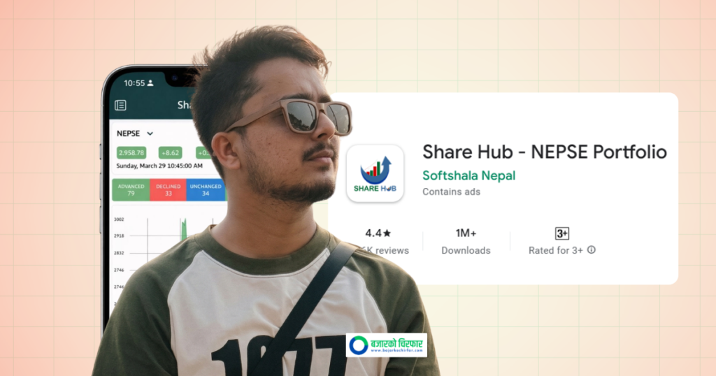 लगानीकर्ताको पहिलो रोजाइ बन्यो ‘शेयर हब’! प्ले स्टोरमा १० लाख डाउनलोड पार गर्ने नेपालकै पहिलो सेयर एनालाइसिस एप