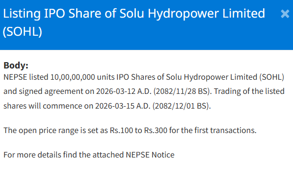 Screenshot 2026 03 12 141225 https://bajarkochirfar.com/solu-hydropowers-ipo-listed-on-nepse-what-is-the-opening-range-set | %tags