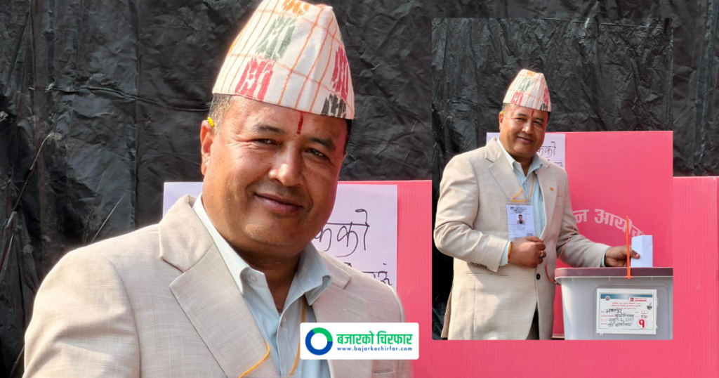 निर्वाचन अपडेट : महेश बस्नेतले भक्तपुरबाट गरे मतदान