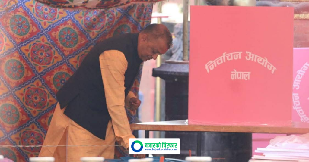 गगन थापाले काठमाडौँबाट गरे मतदान