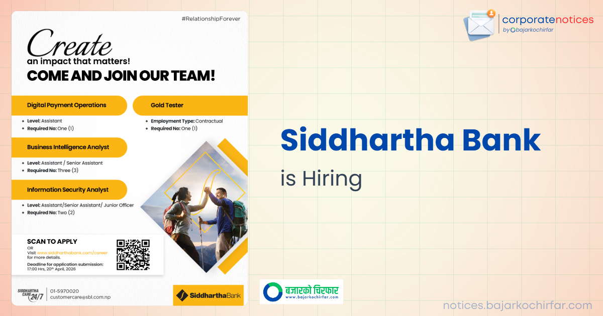 siddhartha bank feature https://bajarkochirfar.com/private-job/siddhartha-bank-invites-applications-for-multiple-professional-roles/ | %tags