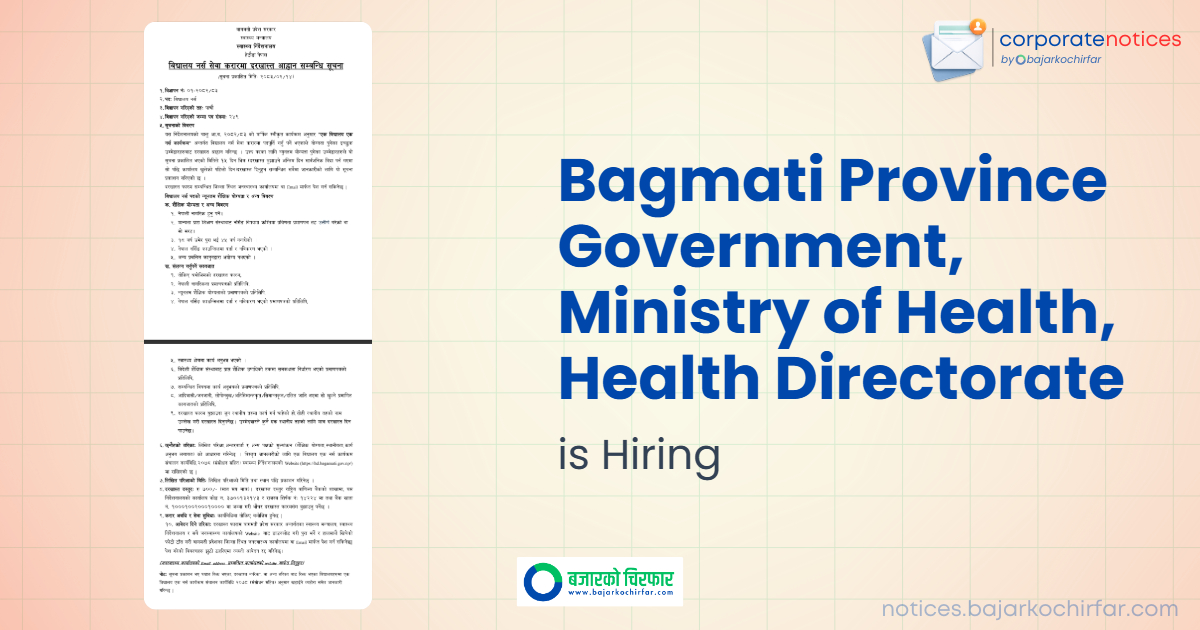 bagmati province government ministry of health health directorate feature https://bajarkochirfar.com/government-job/bagmati-province-health-directorate-seeks-249-school-nurses/ | %tags