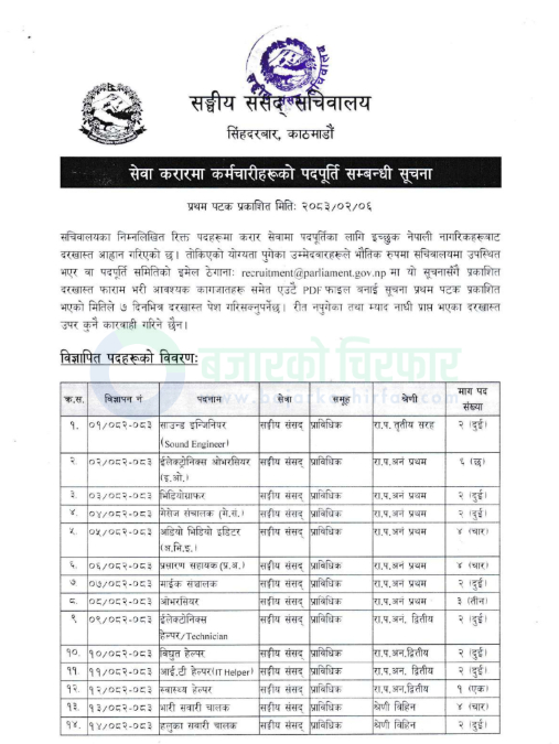 federal parliament secretariat https://bajarkochirfar.com/government-job/federal-parliament-secretariat-seeks-37-employees-applications-open-for-various-technical-positions/ | %tags