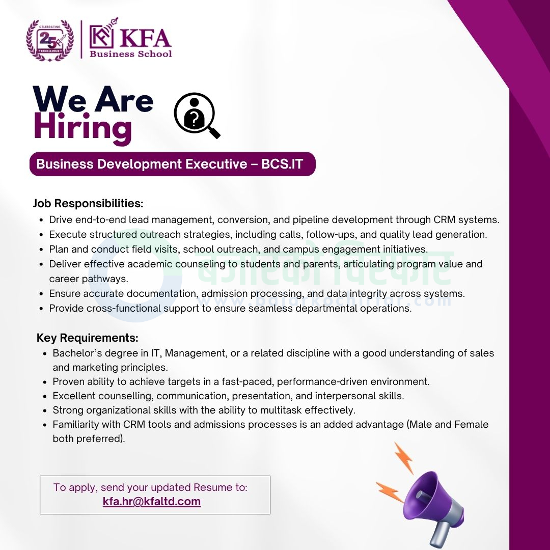 kfa business school https://bajarkochirfar.com/private-job/kfa-business-school-announces-vacancy-for-business-development-executive/ | %tags
