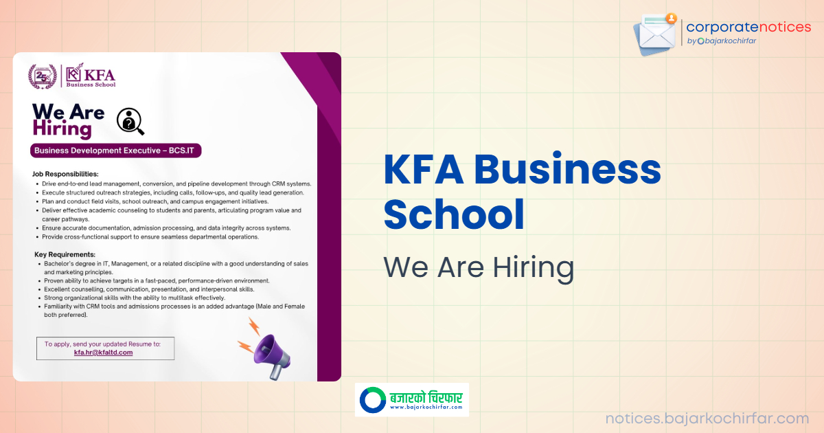 kfa business school feature https://bajarkochirfar.com/private-job/kfa-business-school-announces-vacancy-for-business-development-executive/ | %tags