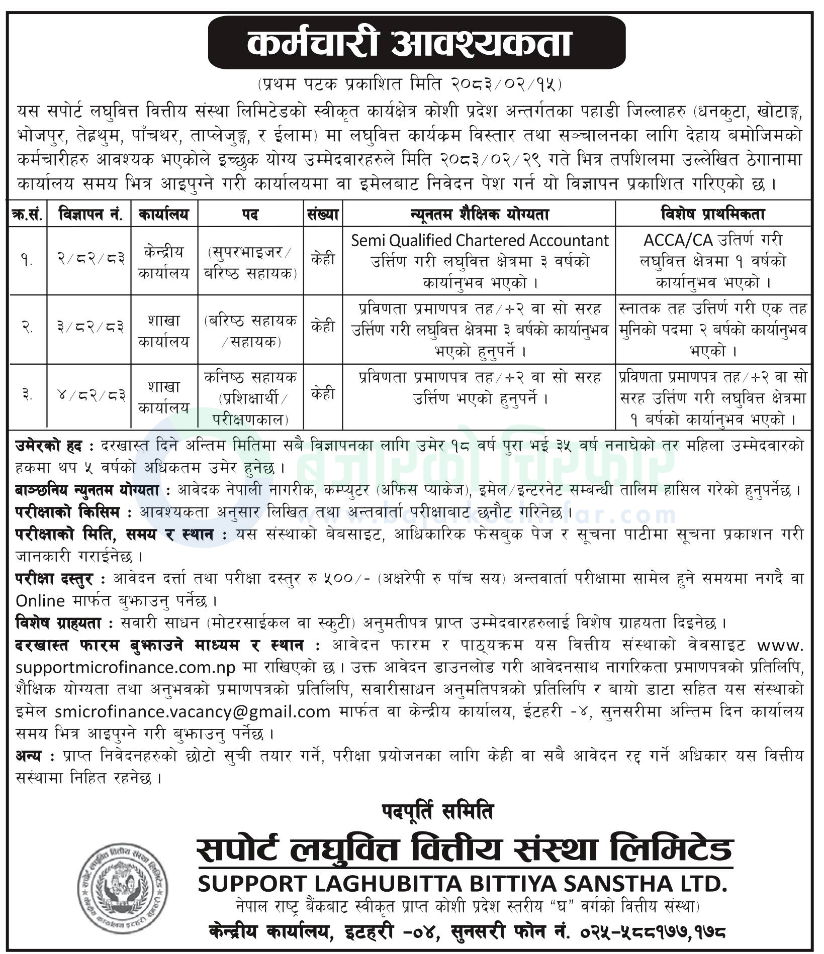 support laghubitta bittiya sanstha limited https://bajarkochirfar.com/private-job/support-laghubitta-bittiya-sanstha-limited-vacancy-announcement-for-various-positions/ | %tags