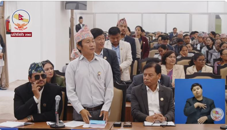 संसद्‍मा परराष्ट्रमन्त्रीले बोलिरहँदा श्रम संस्कृति पार्टीका सांसदको विरोध
