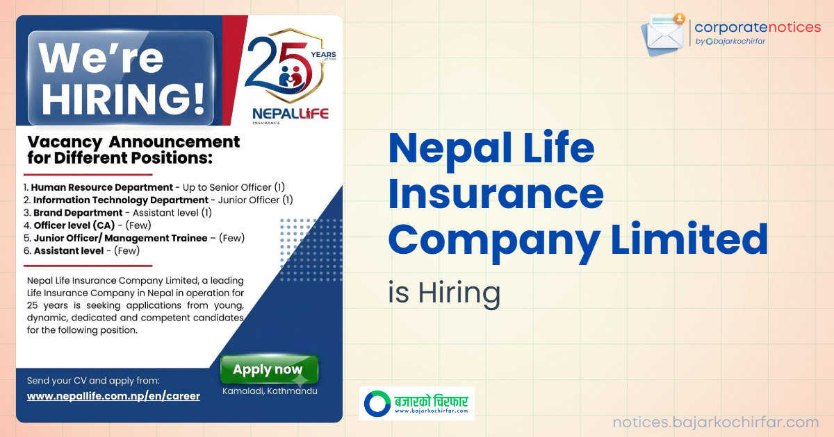 nepal life insurance company limited feature https://bajarkochirfar.com/private-job/nepal-life-insurance-seeks-employees/ | %tags