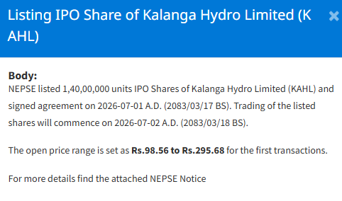 Screenshot 2026 07 01 120447 | नेप्सेमा एकैदिन दुई कम्पनीको आईपीओ सूचीकृत, कुनको कति तोकियो ओपनिङ रेञ्ज ? | BAJARKO CHIRFAR https://bajarkochirfar.com/two-companies-ipos-listed-on-the-nepse-on-the-same-day-what-was-the-opening-range-for-which-2 Screenshot 2026 07 01 120447 https://bajarkochirfar.com/two-companies-ipos-listed-on-the-nepse-on-the-same-day-what-was-the-opening-range-for-which-2 | %tags