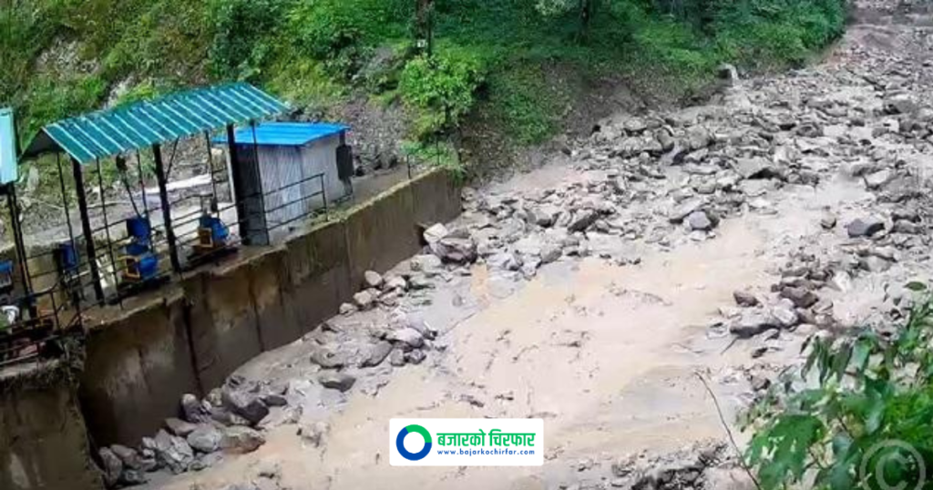 बाढीले क्षति पुर्याएपछि रेलेखोला जलविद्युत् आयोजना बन्द