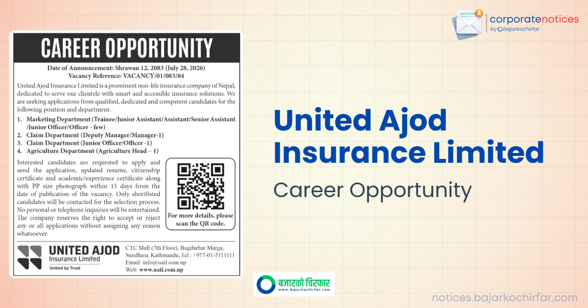 feature 1785222086739 https://bajarkochirfar.com/private-job/united-ajod-insurance-limited-announces-vacancies-for-various-departments/ | %tags