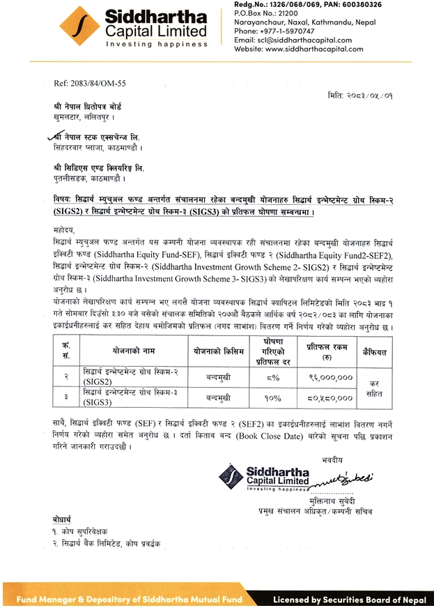 Screenshot 18 8 2026 11422 www.nepalstock.com https://bajarkochirfar.com/two-schemes-of-siddhartha-mutual-fund-declare-dividends | %tags