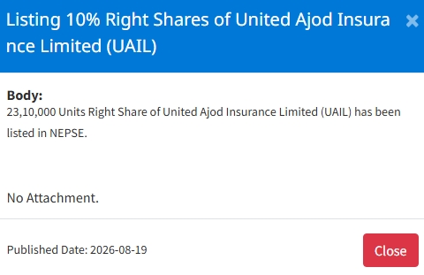 Screenshot 19 8 2026 134954 www.nepalstock.com | नेप्सेमा दुई कम्पनीको सेयर सूचीकृत, कहिले देखि कारोबार गर्न मिल्ने ? | BAJARKO CHIRFAR https://bajarkochirfar.com/shares-of-two-companies-listed-on-nepse-when-can-they-be-traded-3 Screenshot 19 8 2026 134954 www.nepalstock.com https://bajarkochirfar.com/shares-of-two-companies-listed-on-nepse-when-can-they-be-traded-3 | %tags