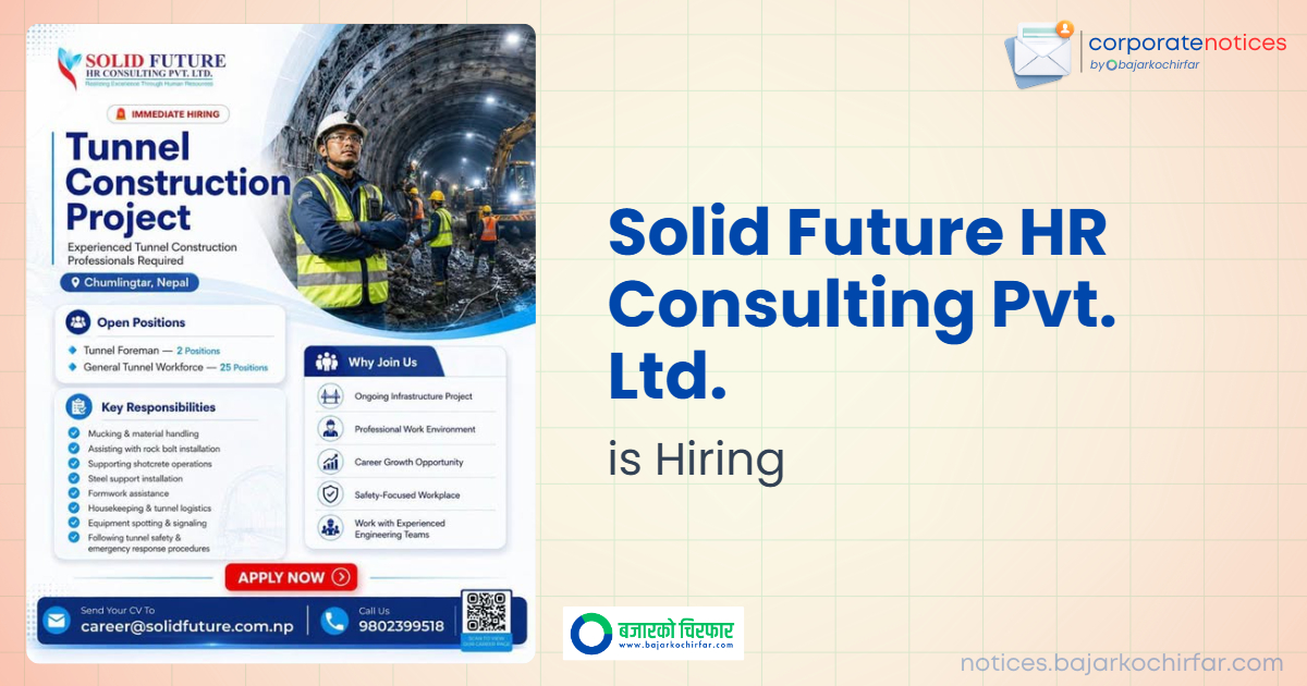 feature 1785843816868 https://bajarkochirfar.com/government-job/solid-future-hr-consulting-announces-vacancies-for-tunnel-construction-project-in-chumlingtar/ | %tags